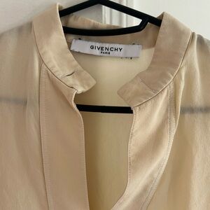 Givency Paris Ivory Silk Sleeveless Top